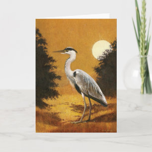 Carte Grey Heron Greetings