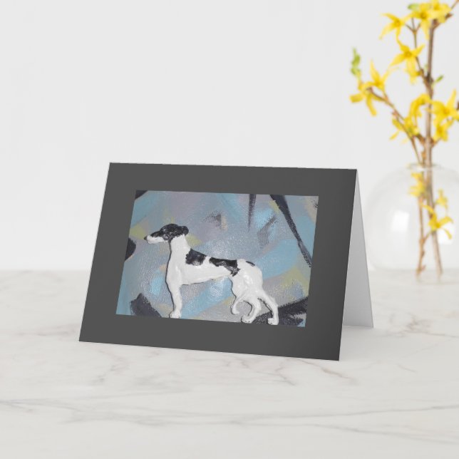 Carte Greyhound Blank Grey (Fleur jaune)
