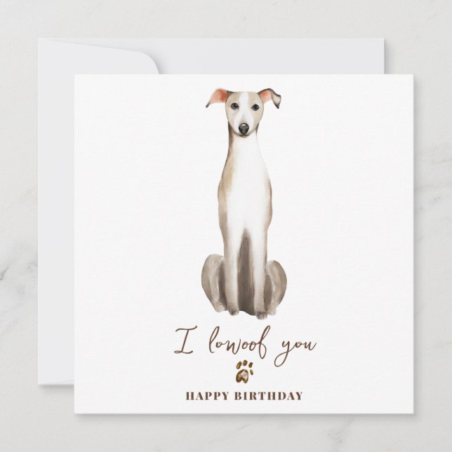Carte Greyhound Chien maman Chiot Animaux Animaux Animau (Devant)