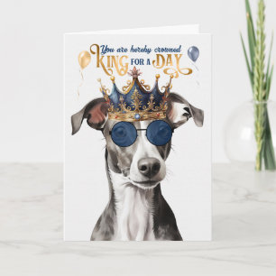 Carte Greyhound Chig King pour jour drôle Anniversaire