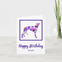 Greyhound / Lurcher Chien Silhouette PPY&B Anniver