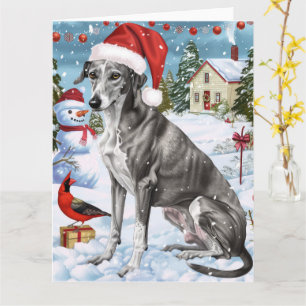 Carte Greyhound Winter Wonderland Christmas Joie