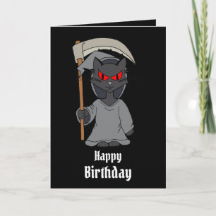 Carte Grim Reaper Chat Funny Goth