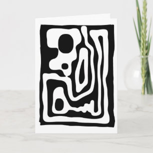 Carte Grip Vise : Noir et Blanc Abstrait