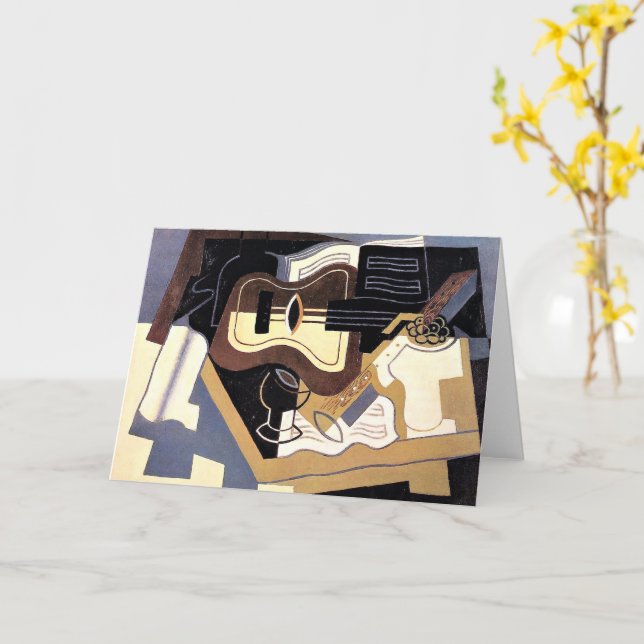 Carte Gris - Guitare et Clarinet, art, (Fleur jaune)