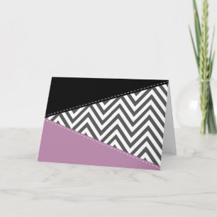 Carte Gris Zigzag, Gris Chevron, Motif Zigzag, Violet