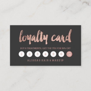 Carte grise de fidélité de faux de typographie