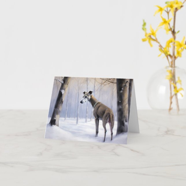 Carte Grise Italienne Laisser Il Neige Noël (Fleur jaune)