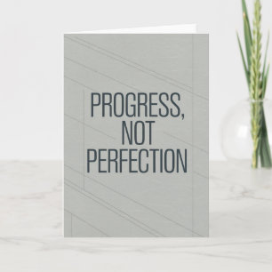 Carte grise minimaliste "Progrès et non perfection