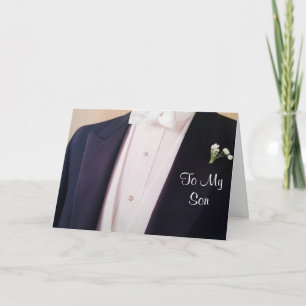 CARTE GROOM DANS SON TUX-**SON** LE JOUR DU MARIAGE