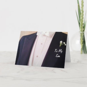 CARTE GROOM DANS SON TUX-SON LE JOUR DU MARIAGE