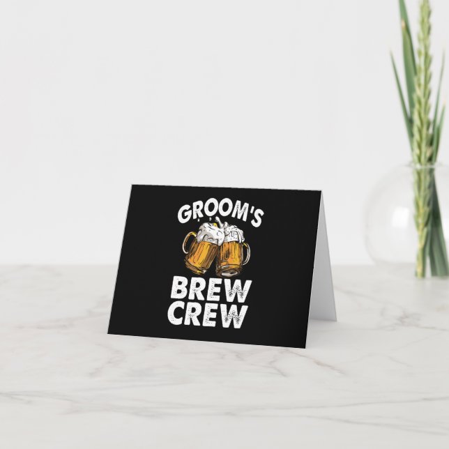 Carte Groom's Brew Crew Funny Groomsmen Bachelor Party (Devant)