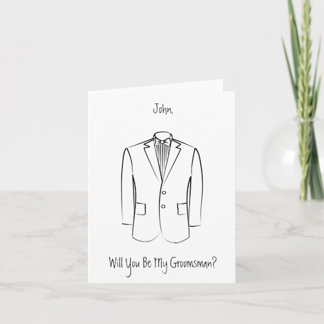 Carte Groomsman (Devant)