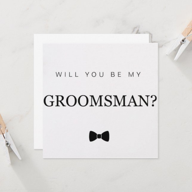 Carte Groomsman (Devant/Arrière en situation)