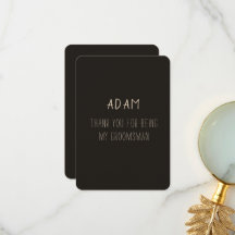 Carte Groomsman Merci