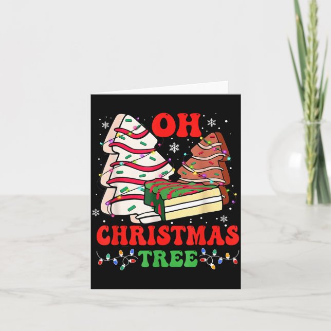 Carte Groovy Oh Christmas Tree Cakes Debbie Becky Jen Ca (Devant)
