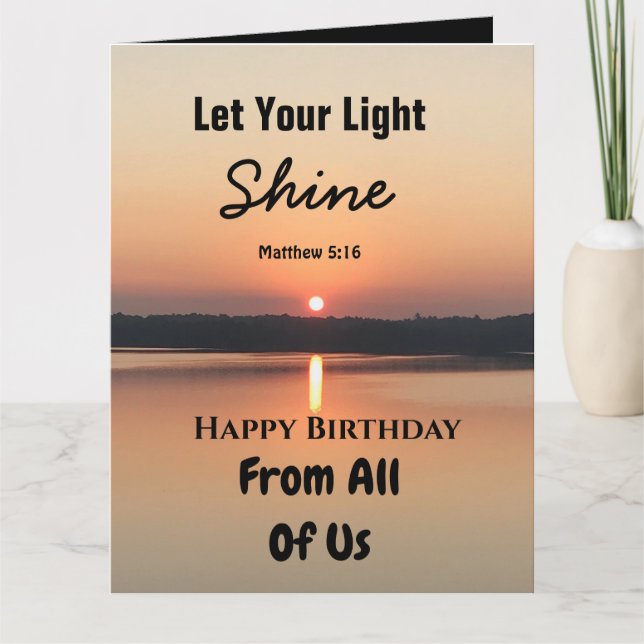 Carte Gros Anniversaire Laissez votre lumière briller te (Devant)
