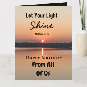 Carte Gros Anniversaire Laissez votre lumière briller te
