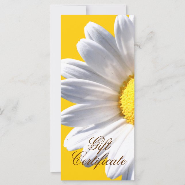 Carte Gros Baise Blanche Sur Certificat Cadeau Jaune (Devant)