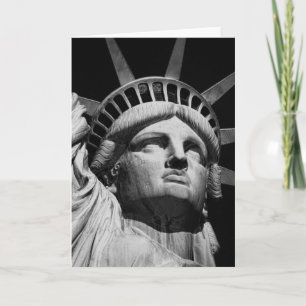 Carte Gros plan Statue blanche noire de la Liberté New Y