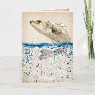 Carte Gros poisson dans l'eau anniversaire