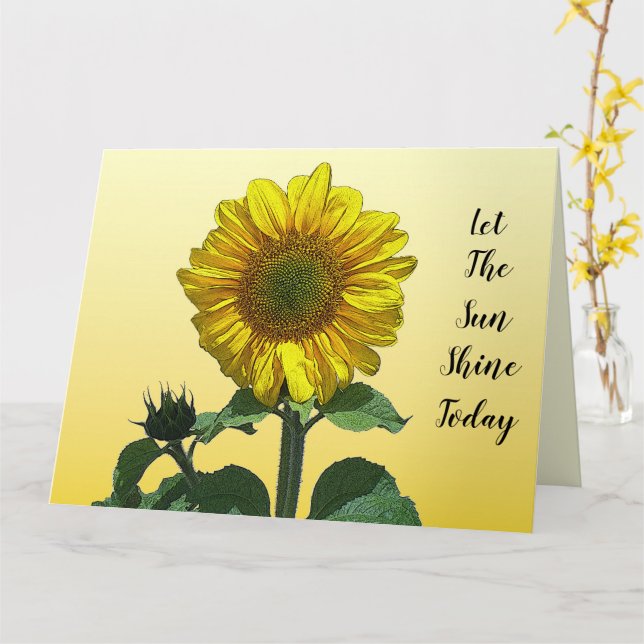 Carte Gros Tournesol jaune (Fleur jaune)