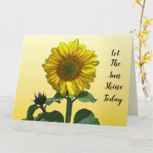 Carte Gros Tournesol jaune