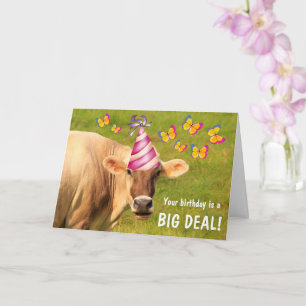 Carte Grosse affaire de vache drôle Anniversaire