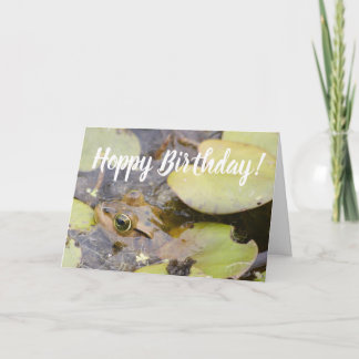 Carte Grosse grenouille funy, anniversaire de Hoppy