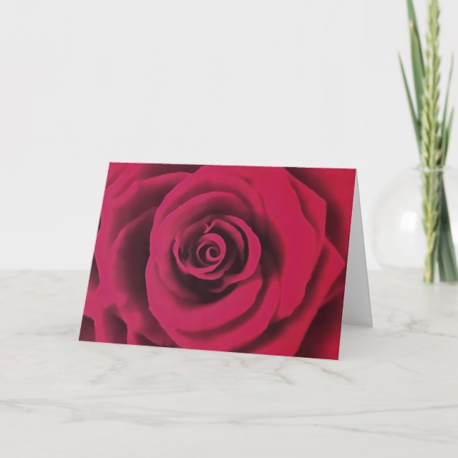 Carte Grosse Rose rouge (Devant)