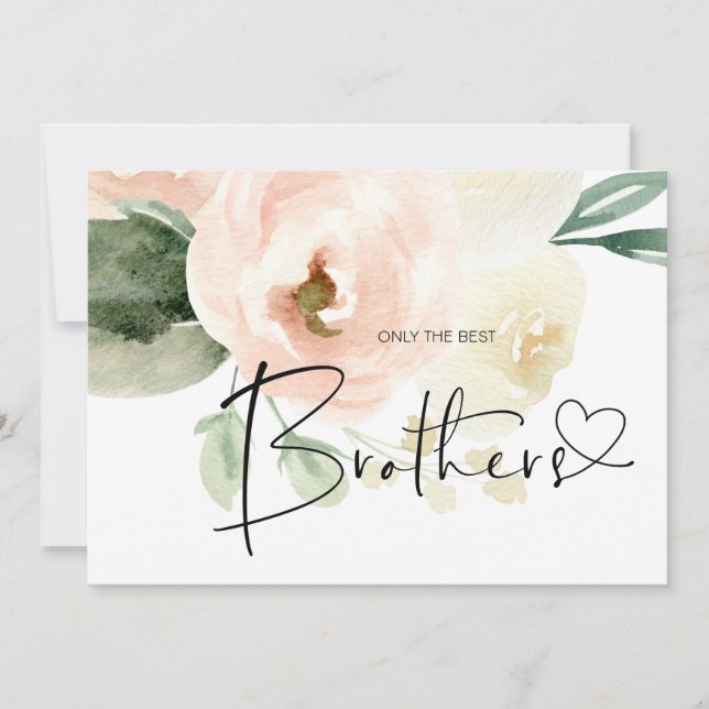 Carte Grossesse Révéler frère nouveau bébé rose floral r (Devant)