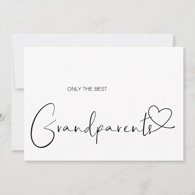 Carte Grossesse Révéler Grand Grand-Parents Bébé Simple (Devant)