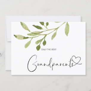 Carte Grossesse Révéler Grand Grand-Parents mignons Bébé