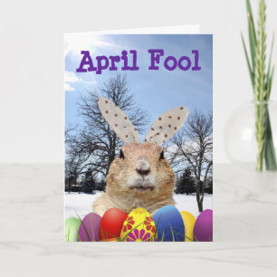Carte Groundhog April Fool Day