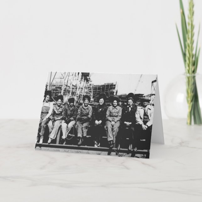 Carte Groupe de femmes soudeuses pendant la Seconde Guer (Devant)