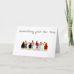 CARTE GROUPE DE POULETS COMÉDIQUES FONT LE PLAISIR DE LA