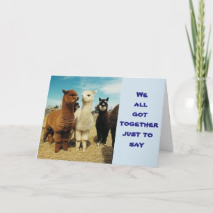 CARTE GROUPE DIT **ESPÉRONS QUE VOTRE ANNIVERSAIRE EST F