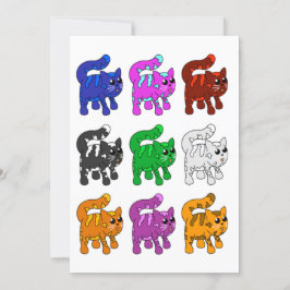 Carte Groupe Motif Kitten de Noël