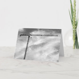 Carte Grue de construction artistique Photo noir et blan