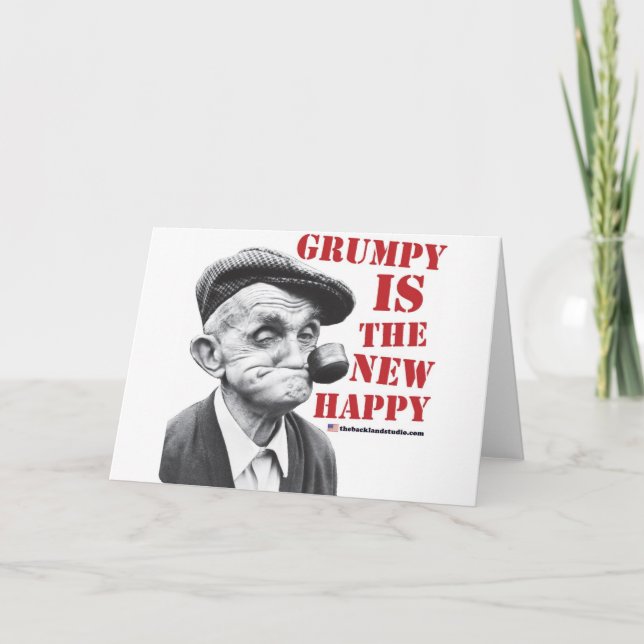 Carte Grumpy est le nouveau heureux (Devant)