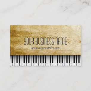 Carte grunge d'industrie musicale de piano