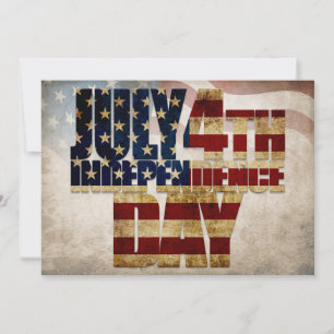 Carte Grunge USA juillet 4 Juillet Indépendance Graphiqu