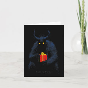 Carte Gruss Vom Krampus Horaires Fêtes Noël Vintage