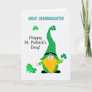 Carte Gt Grandgirl St Patrick's Fun Leprechaun Card