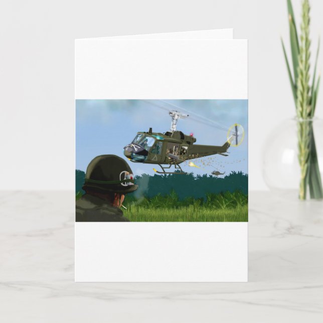 Carte Guerre de Vietnam Bell Huey. (Devant)
