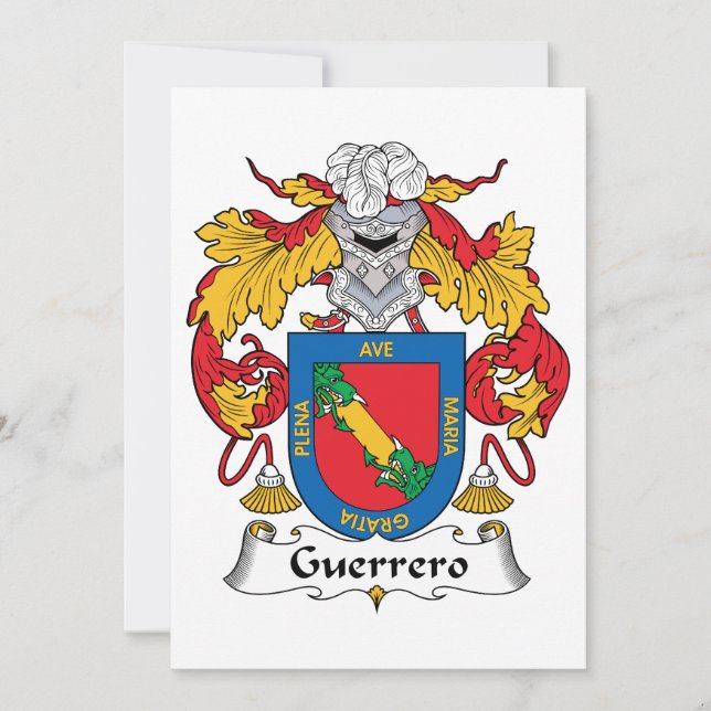 Carte Guerrero Family Crest (Devant)