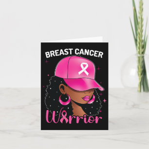 Carte Guerrière du cancer Femme noire Sensibilisation au