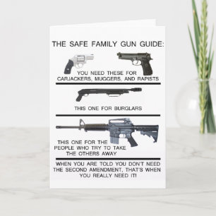 CARTE GUIDE SÛR D'ARME À FEU DE FAMILLE