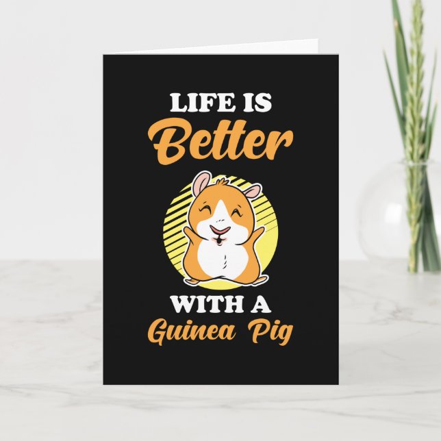 Carte Guinée Cochon mignon Dire Cadeau (Devant)
