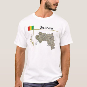 Carte Guinée-Conakry + Drapeau + Titre T-shirt